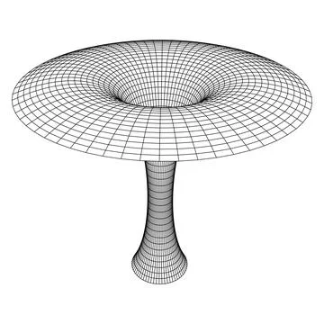 Wormhole tunnel mesh objects wireframe vector Stock Illustration
