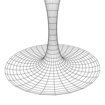 Wormhole tunnel mesh objects wireframe vector Stock Illustration