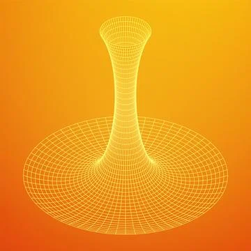 Wormhole tunnel mesh objects wireframe vector 스톡 일러스트