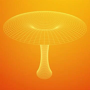 Wormhole tunnel mesh objects wireframe vector Stock Illustration