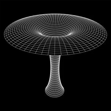 Wormhole tunnel mesh objects wireframe vector Stock Illustration