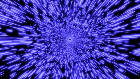 Wormhole tunnel or hyper jump, also a near death flying tunnel into heaven Stock Footage 246788300