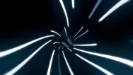 Wormhole Tunnel Through Time And Space, Neon Style. Stock Footage