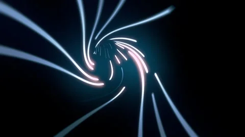Wormhole tunnel through time and space, flashy neon style. Stock Footage 61233871