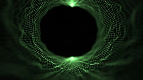 Wormhole vortex time travel through geometric grid tunnell 4k animation Stock Footage 241214209