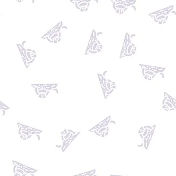 Worms in compost glyph vector seamless pattern Stock Illustration