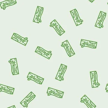 Worms escaping from toxic ground line vector seamless pattern Stock Illustration