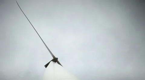 Worms eye view of a wind turbine Stock Footage 60793761