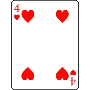 Worms four. A deck of poker cards. Stock Illustration