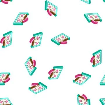 Worms in ground isometric icon seamless pattern Illustrazione stock