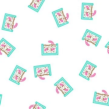 Worms in ground vector seamless pattern Stockillustratie