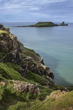 Worm's Head Rhossili Foto stock