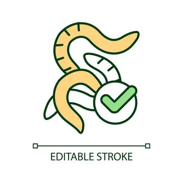 Worms RGB color icon Stock Illustration