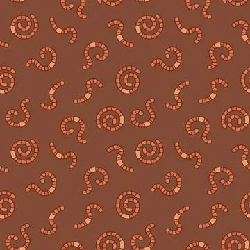 Worms vector concept colorful seamless pattern with rainworms Stock Illustration