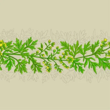 Wormwood vector pattern Stock Illustration