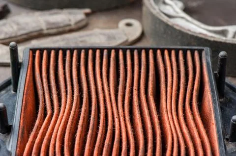 Worn air filter Stock Photos