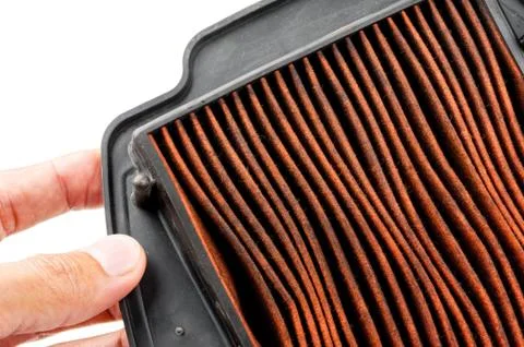 Worn air filter Stock Photos