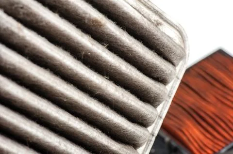 Worn air filter Stock Photos