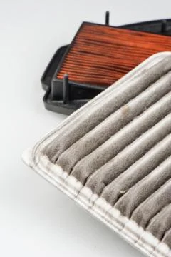 Worn air filter Stock Photos