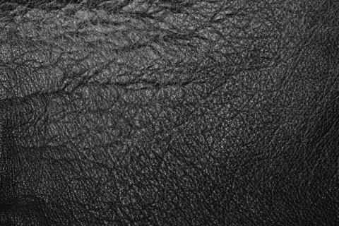 Worn black leather Stock Photos