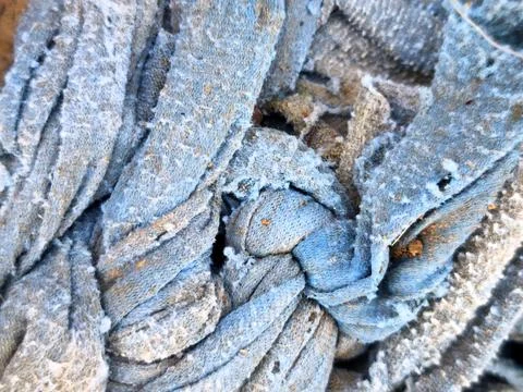 Worn Blue Fabric Rope Texture Stock Photos