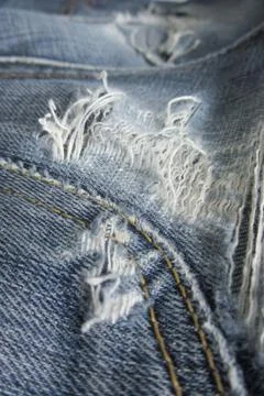 Worn blue jeans as background Foto stock