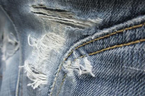 Worn blue jeans as background Foto stock