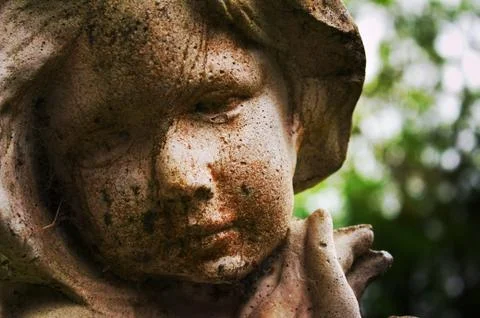 Worn Down Statue Face Stock Photos
