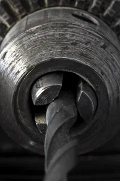 Worn drill macro Stock Photos