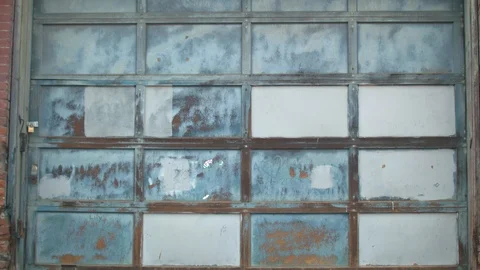 Worn Garage Door Stock Footage 89946437
