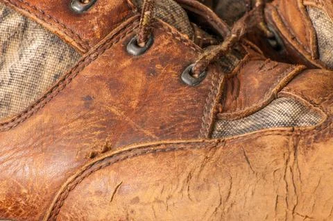 Worn hunting boot Stock Photos