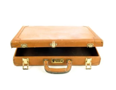 Worn old briefcase Stock Photos