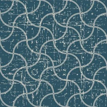 Worn out antique seamless background Curve Cross Geometry Frame Brick Stock Illustration