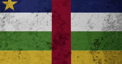 A worn out rusty wall with the central african republic flag Stock Footage 337427847