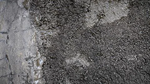 Worn-out wall texture with visible decay, cracks, and stains on old concret.. Stock Photos