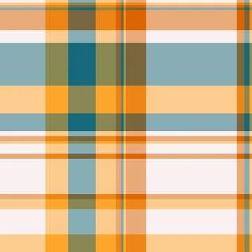 Worn seamless vector texture, woven fabric background pattern. Folk plaid t.. Stock Illustration