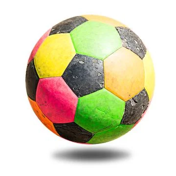 Worn soccer ball Stock Photos