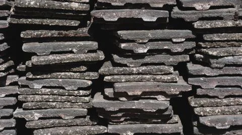 Worn Tiles Stacked Stock Photos