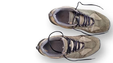 Worn walking shoes Stockbeeldmateriaal 8782535