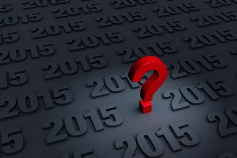 Worried about 2015 Stock Illustration
