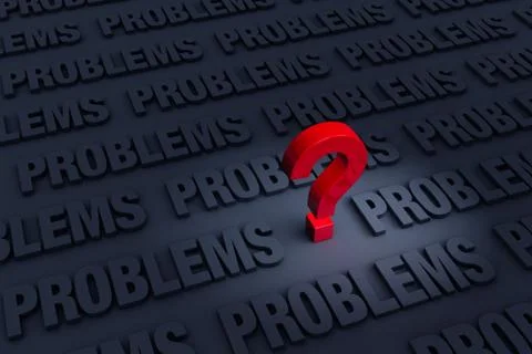 Worried about so many problems Illustrazione stock