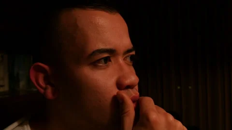 Worried asian man Stock Footage 44784609