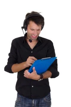 Worried assistent Stock Photos