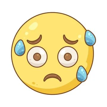 Worried emoji Stock Illustration