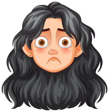 Worried Expression Vector Illustration Stock Illustration