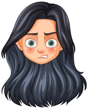Worried Expression Vector Illustration Stock Illustration