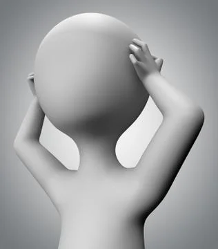 Worried man Stock Illustration
