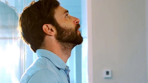 Worried man in the office Stock Footage 78572577