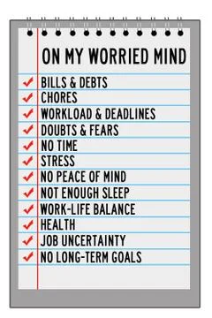 Worried mind 스톡 일러스트