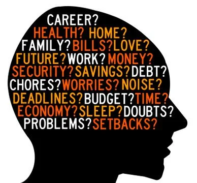 Worried mind Stock-Illustration